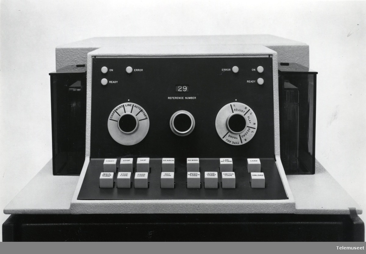 The control panel of an IBM Magnetic Tape/Selectric Typewriter (MT/ST).