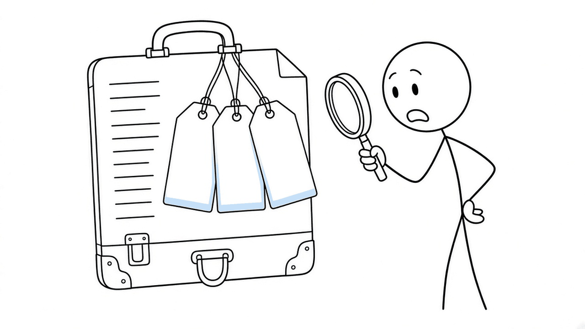 The tags were attached at the factory. The factory was you.